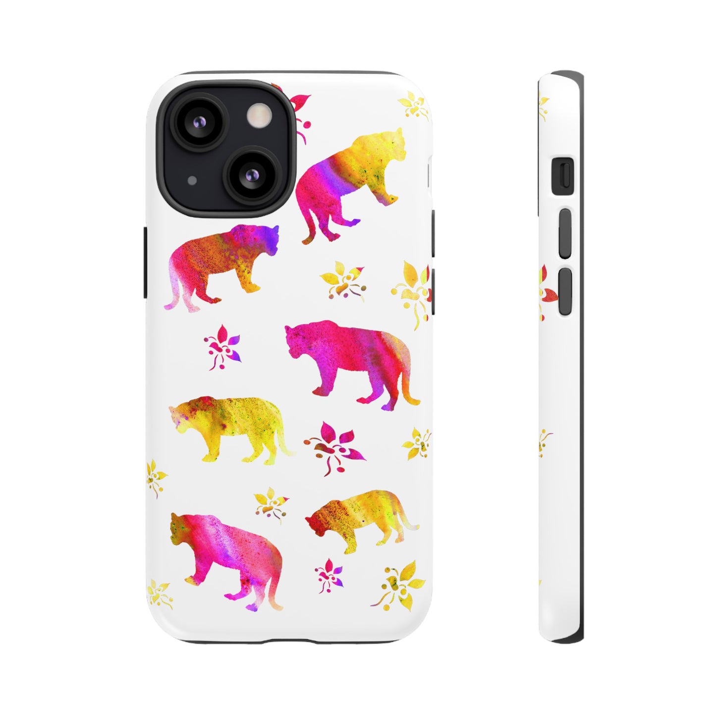 Coque téléphone robuste et résistante aux chocs  : Aquarelle Tigres