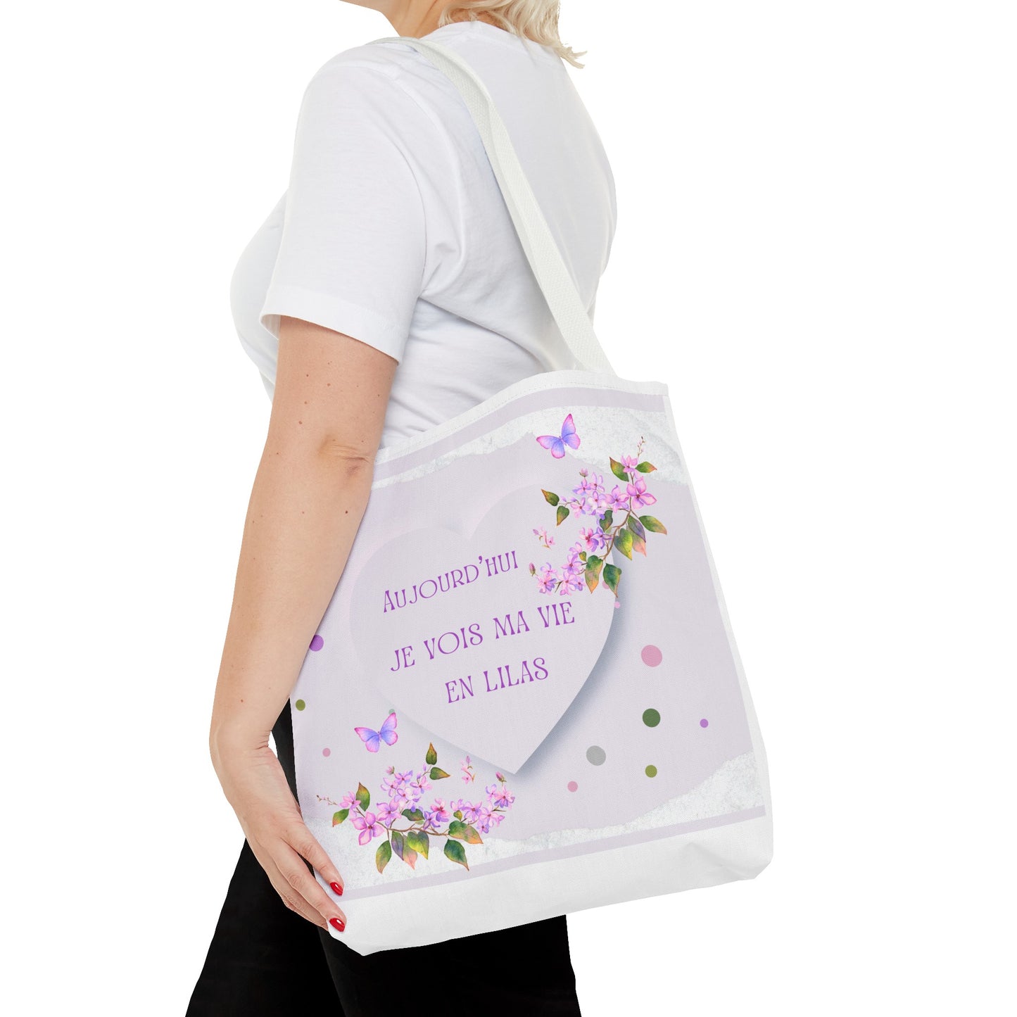 Tote Bag / Lilac Watercolor bag: I see my life in Lilac