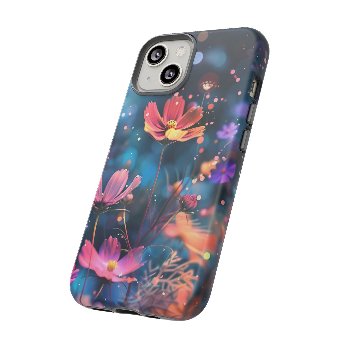 Coque de téléphone  résistante aux chocs Personnalisable: Fleurs de cosmos dansant au vent