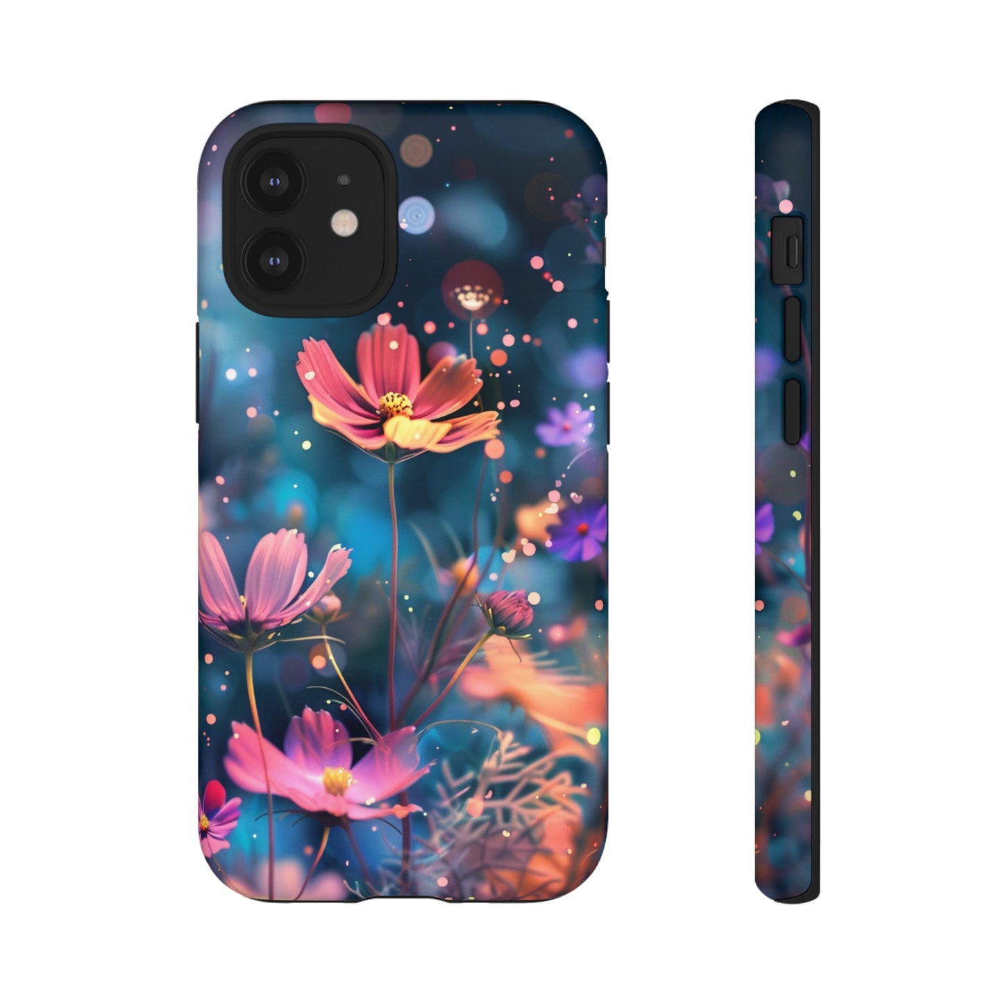 Coque de téléphone  résistante aux chocs Personnalisable: Fleurs de cosmos dansant au vent