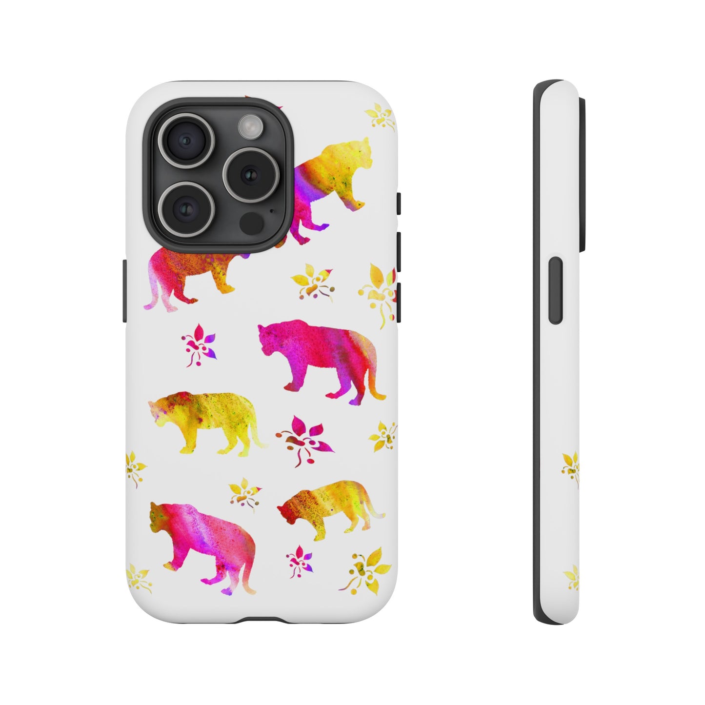 Coque téléphone robuste et résistante aux chocs  : Aquarelle Tigres