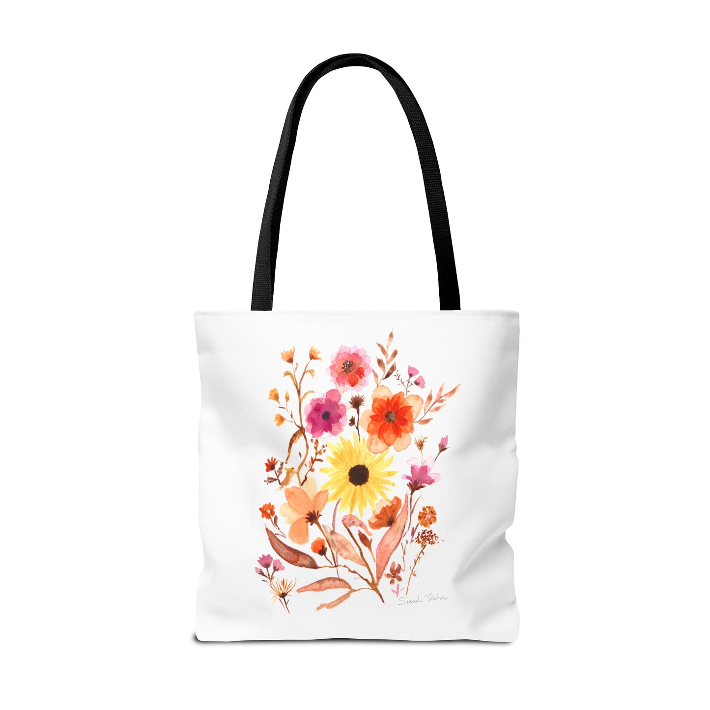 Tote Bag Bag: Watercolor Bouquet of flowers