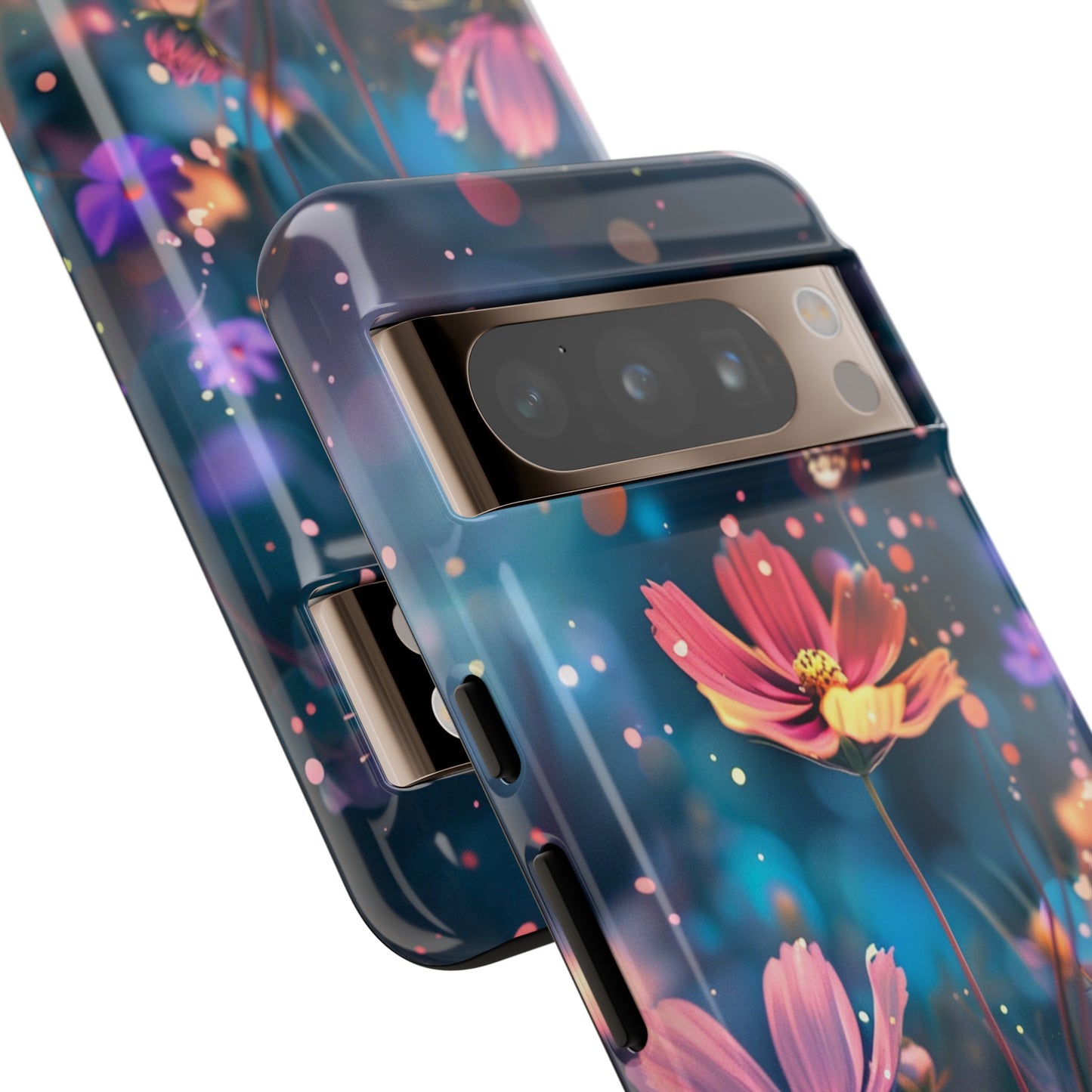 Coque de téléphone  résistante aux chocs Personnalisable: Fleurs de cosmos dansant au vent