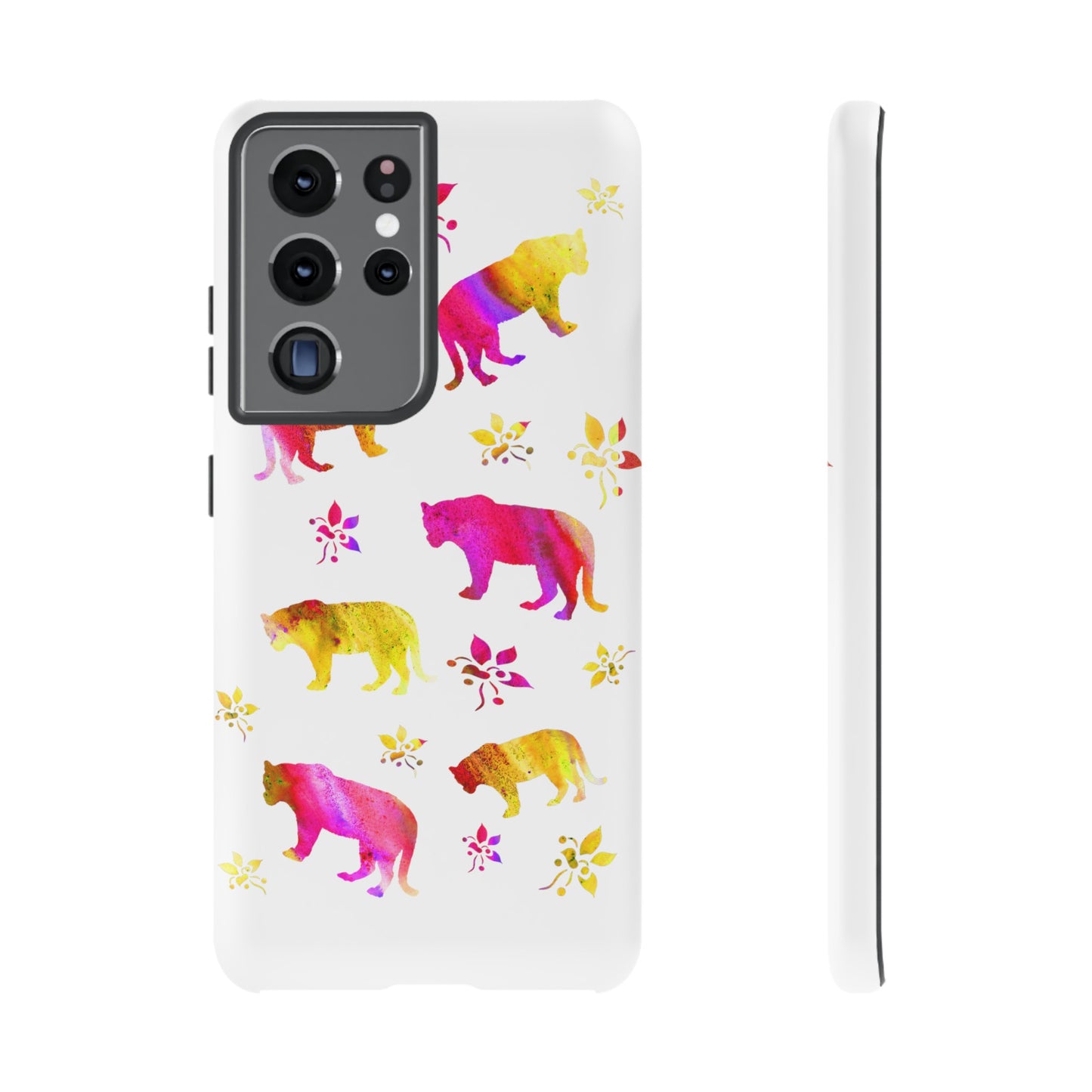 Coque téléphone robuste et résistante aux chocs  : Aquarelle Tigres