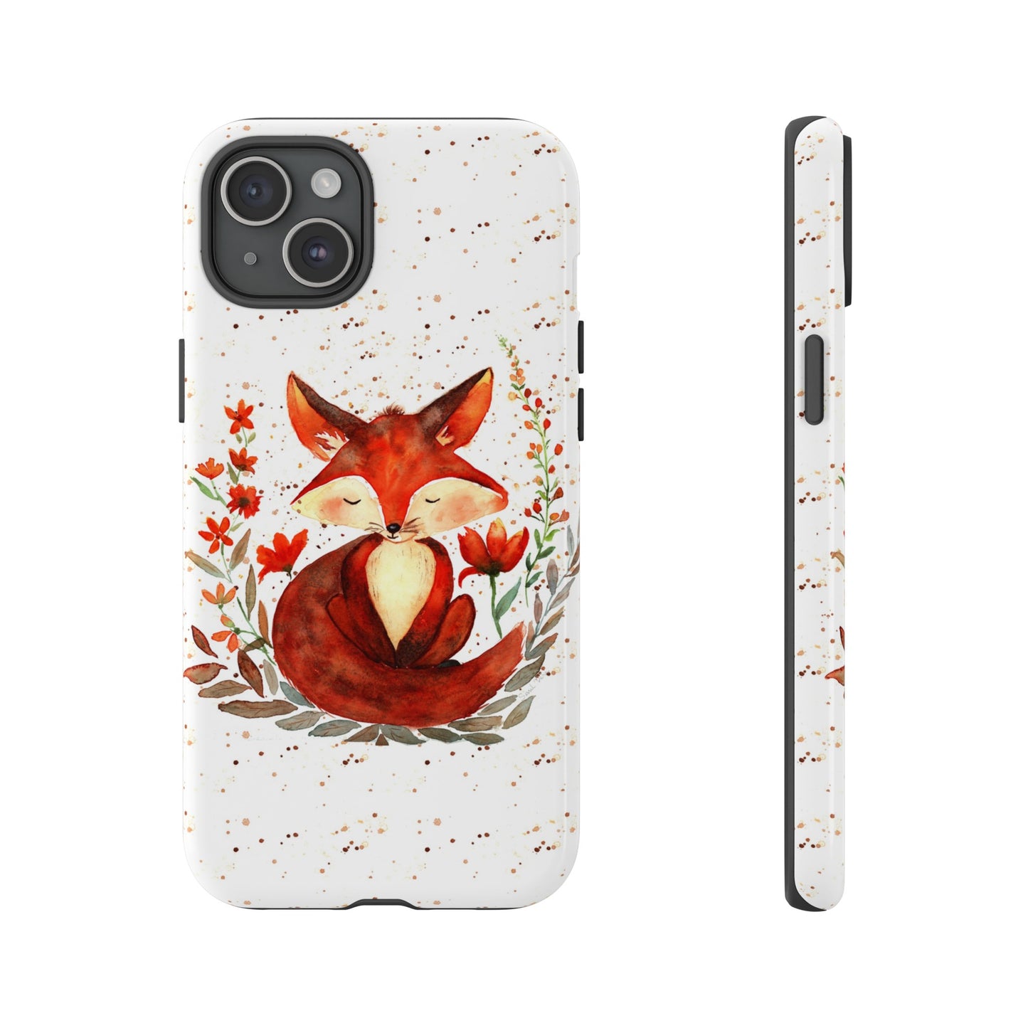 Coque téléphone robuste et résistante aux chocs  : Aquarelle : Petit renardeau