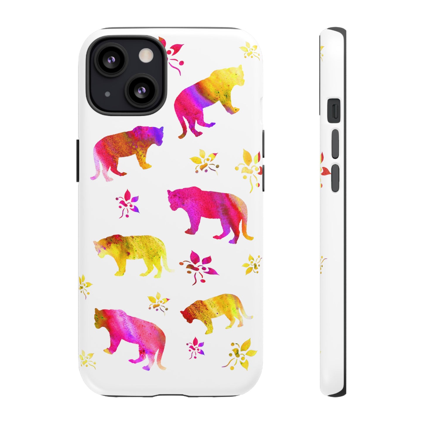 Coque téléphone robuste et résistante aux chocs  : Aquarelle Tigres