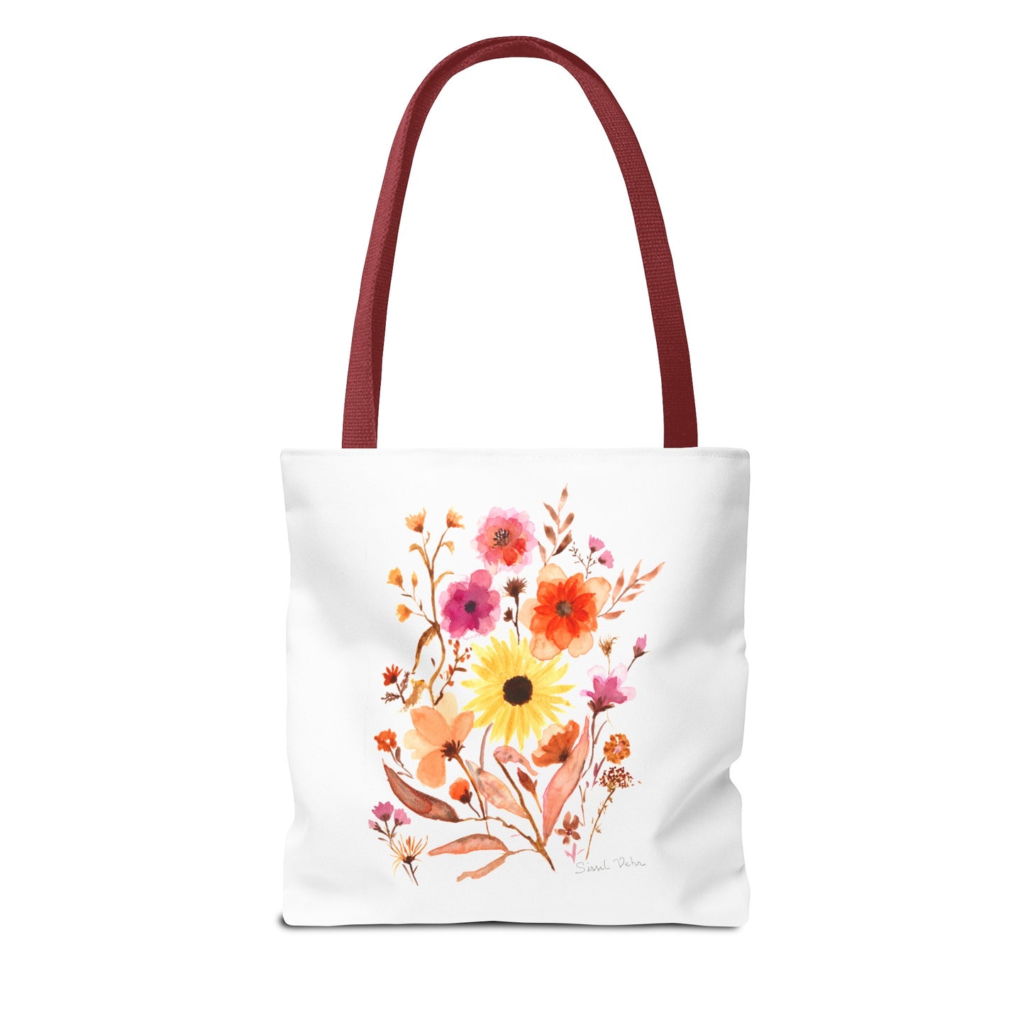 Tote Bag Bag: Watercolor Bouquet of flowers