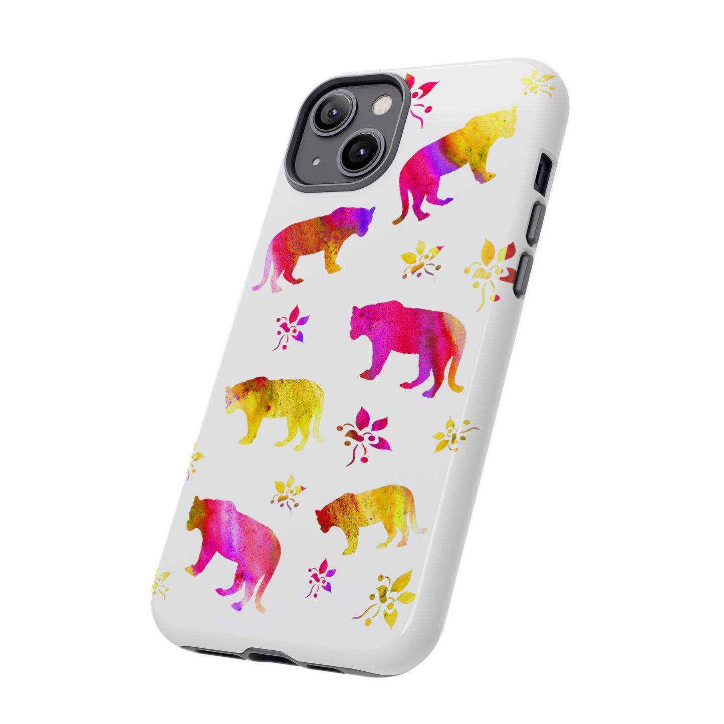 Coque téléphone robuste et résistante aux chocs  : Aquarelle Tigres