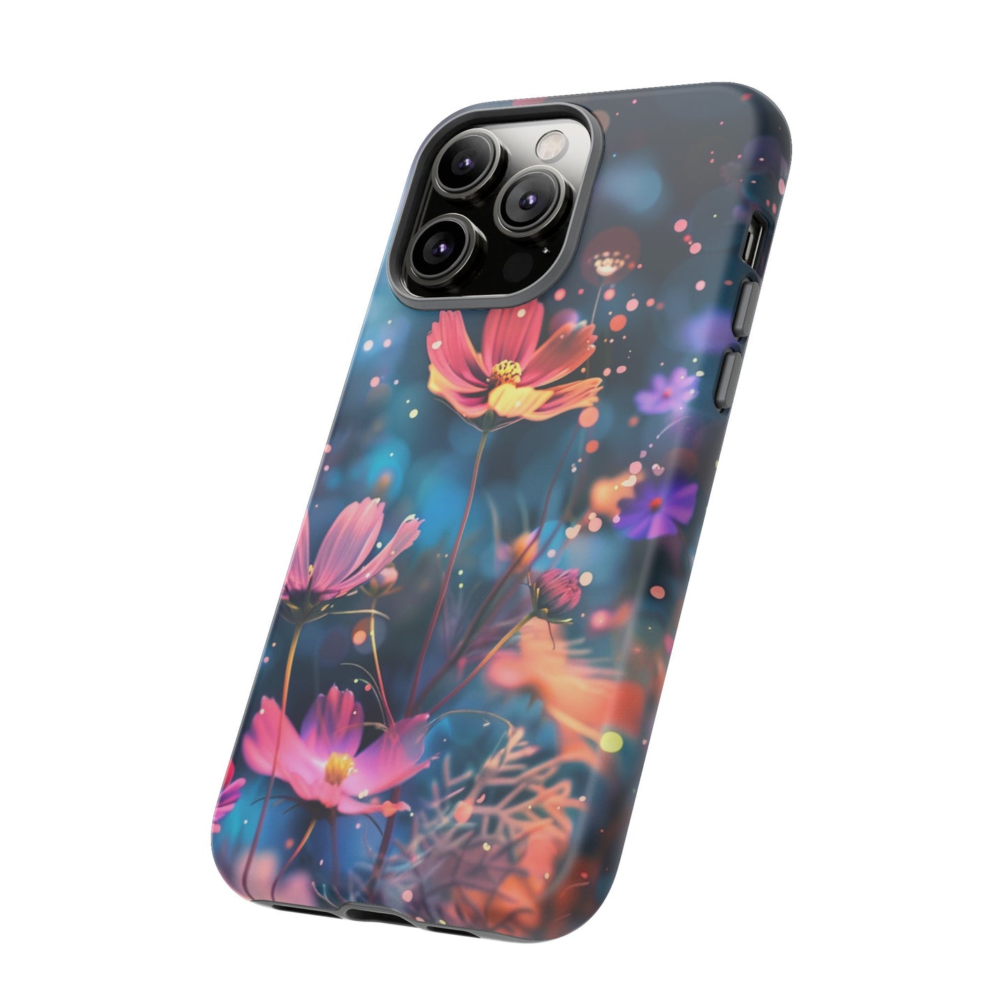 Coque de téléphone  résistante aux chocs Personnalisable: Fleurs de cosmos dansant au vent