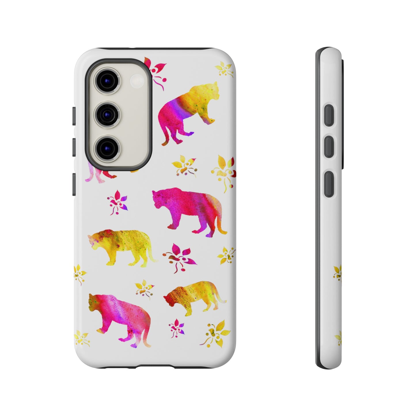 Coque téléphone robuste et résistante aux chocs  : Aquarelle Tigres