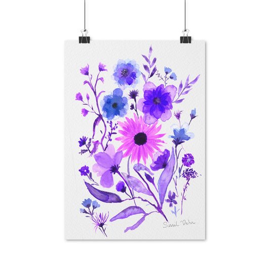 Impression d'art : Aquarelle  Bouquet "Printemps en fleurs"