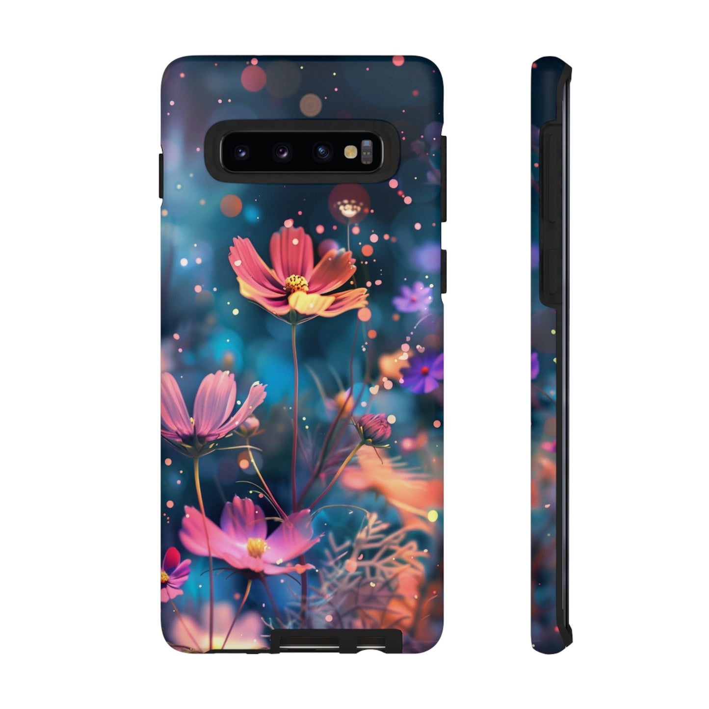 Coque de téléphone  résistante aux chocs Personnalisable: Fleurs de cosmos dansant au vent