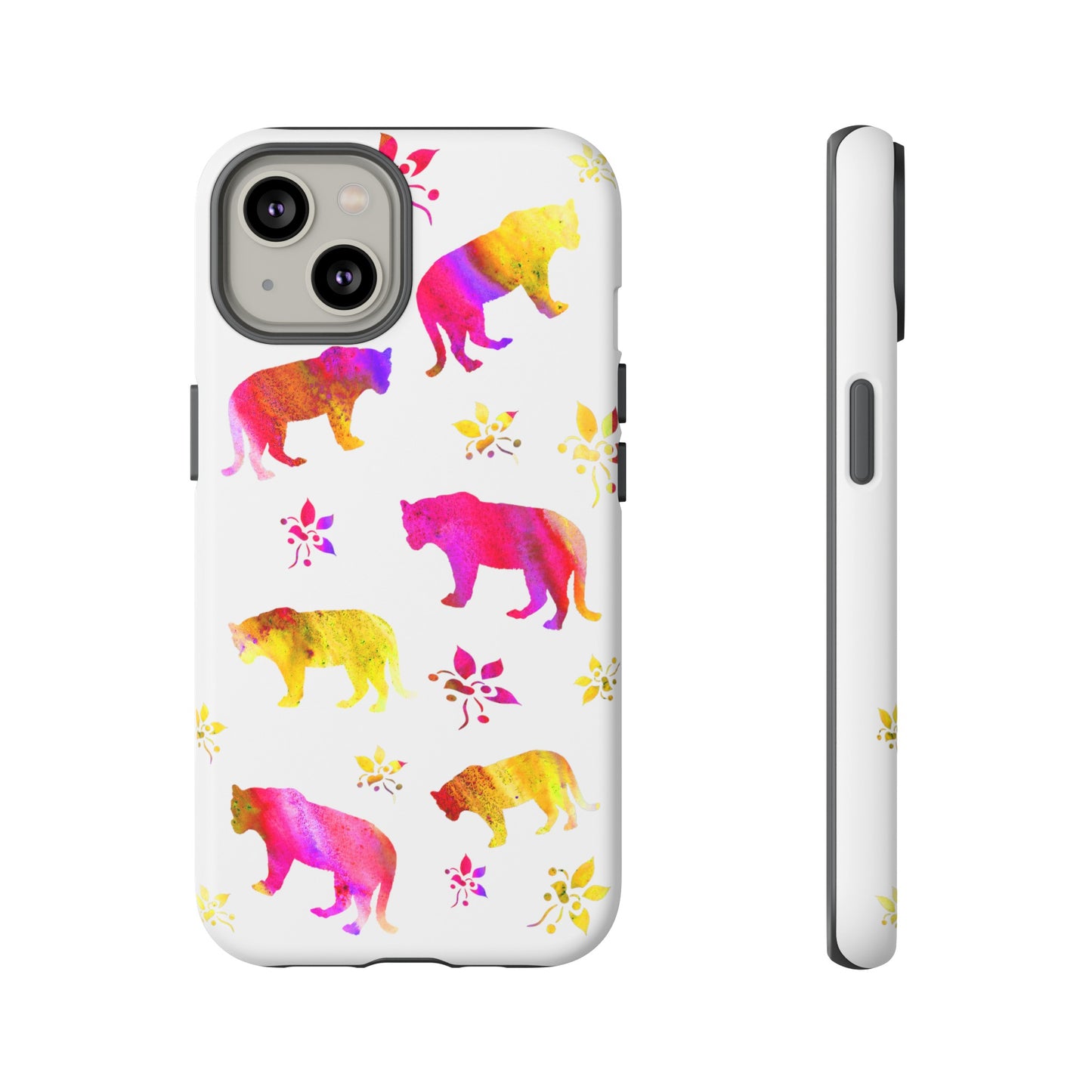 Coque téléphone robuste et résistante aux chocs  : Aquarelle Tigres