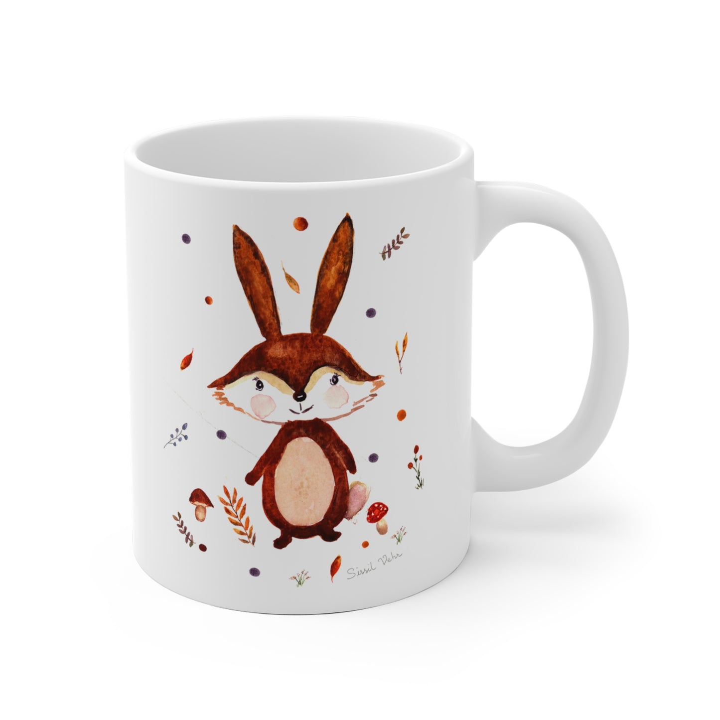 Watercolor Mug: Enchanting Rabbit