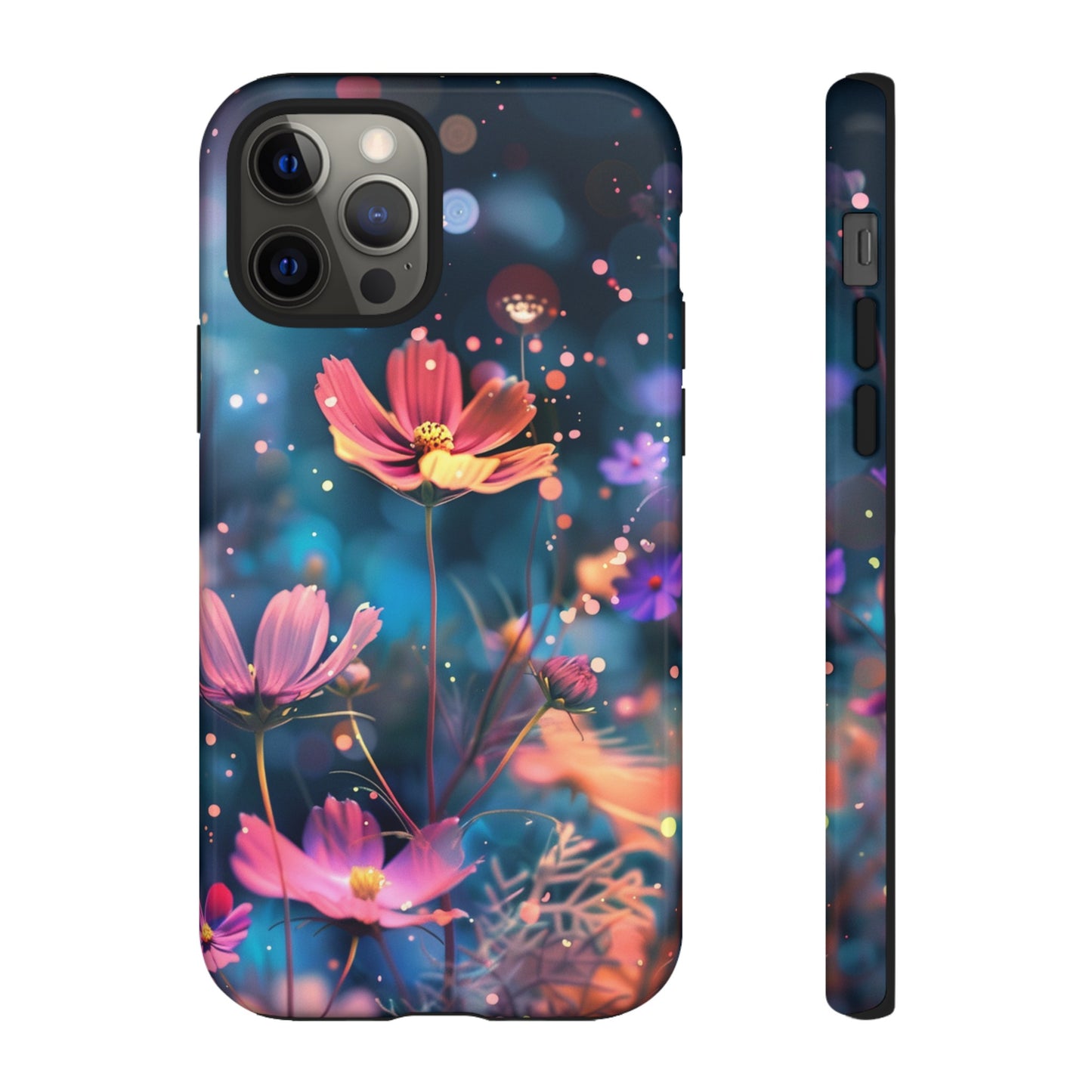 Coque de téléphone  résistante aux chocs Personnalisable: Fleurs de cosmos dansant au vent