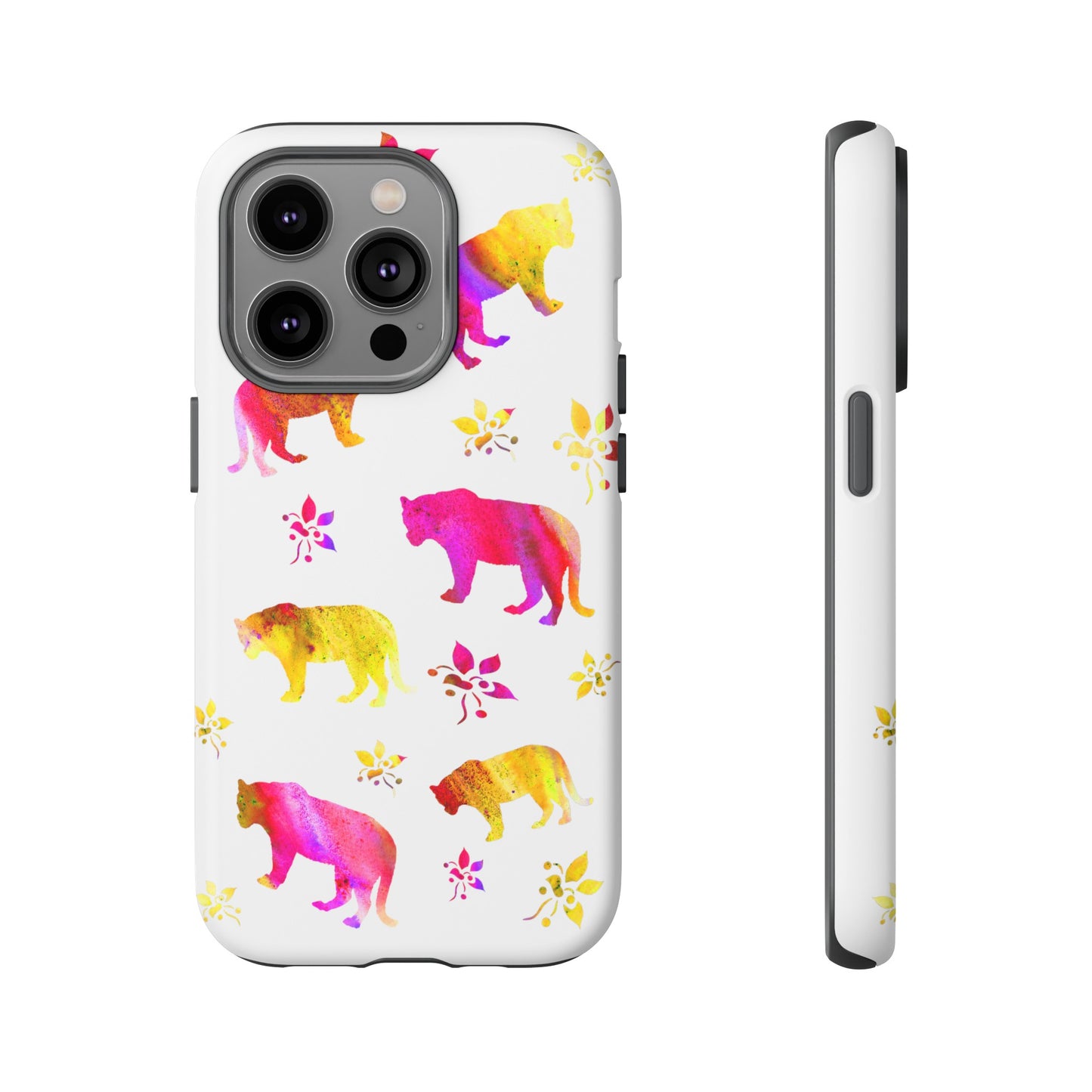 Coque téléphone robuste et résistante aux chocs  : Aquarelle Tigres