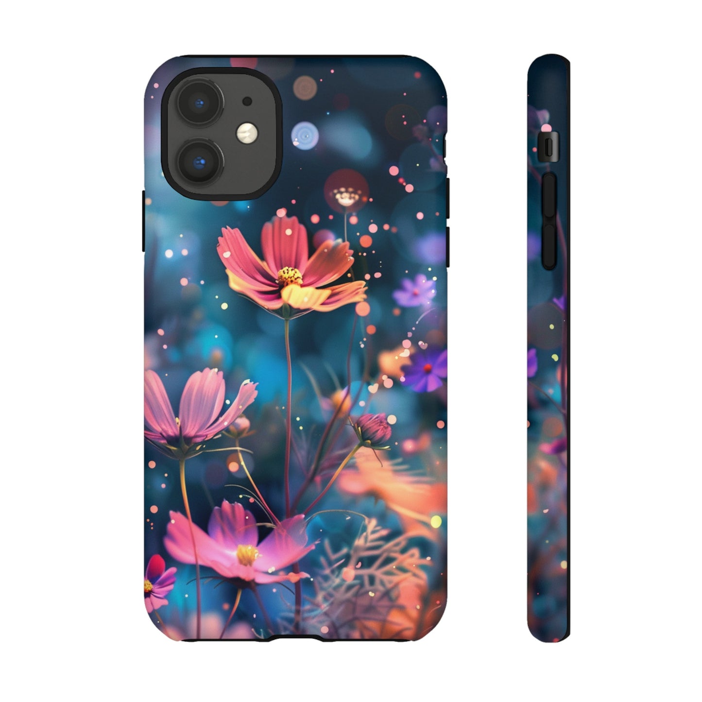 Coque de téléphone  résistante aux chocs Personnalisable: Fleurs de cosmos dansant au vent