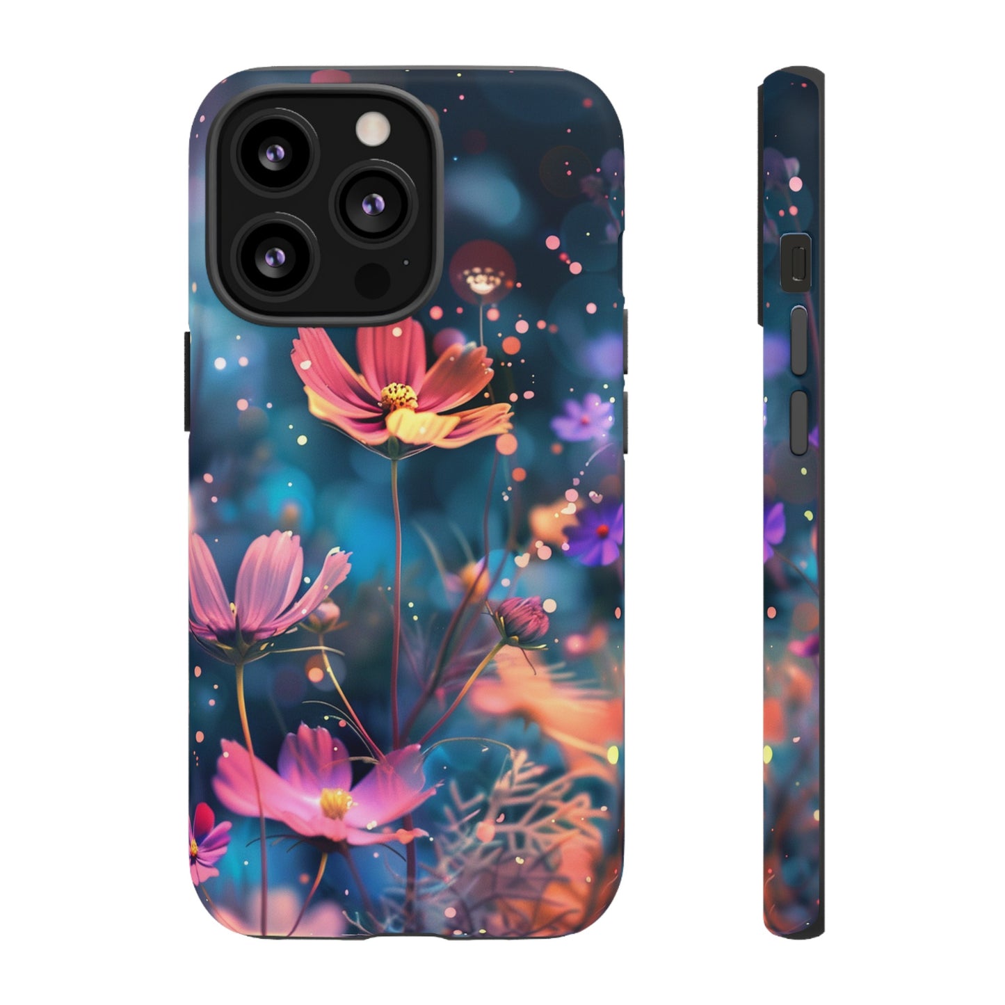 Coque de téléphone  résistante aux chocs Personnalisable: Fleurs de cosmos dansant au vent