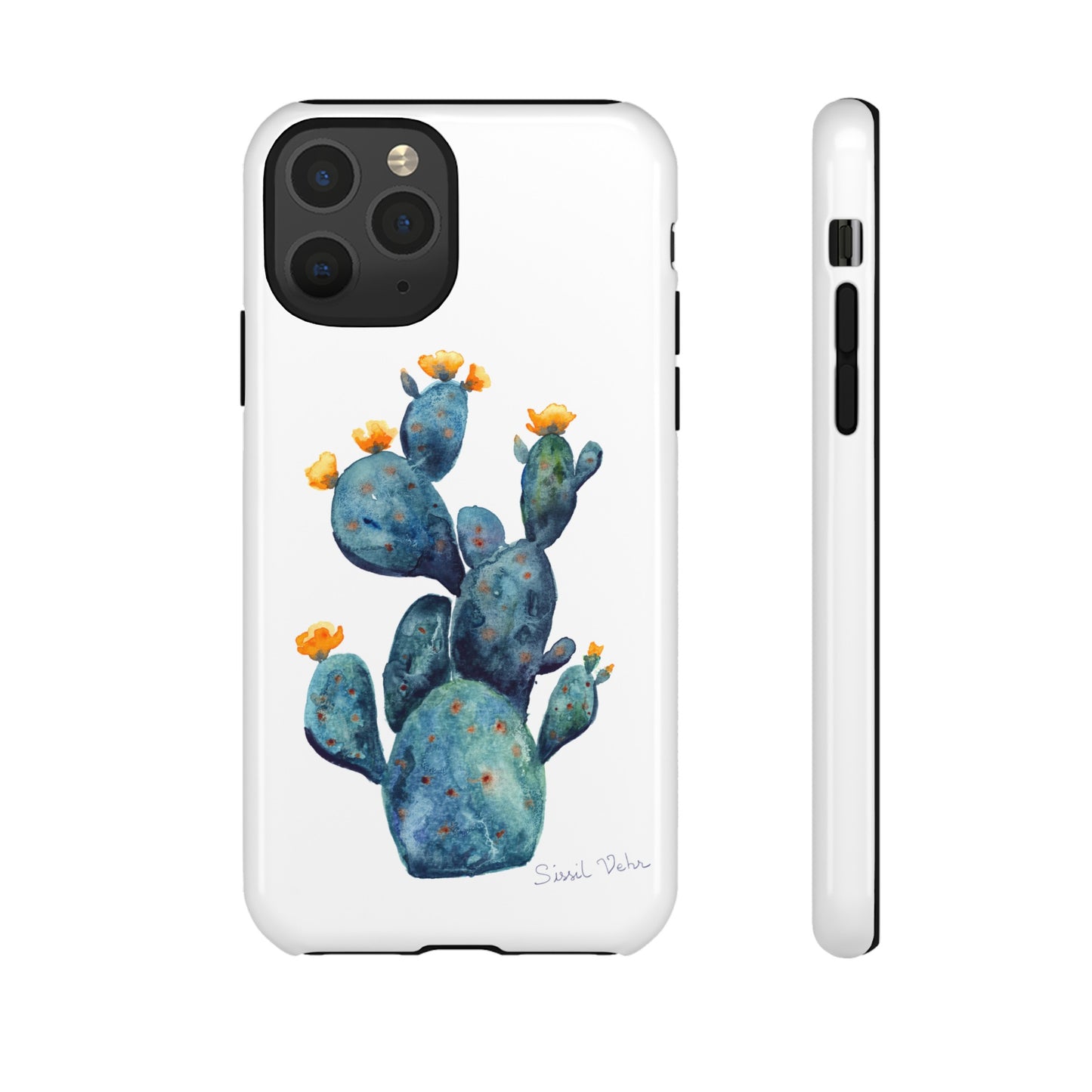 Coque téléphone robuste et résistante aux chocs  : Cactus en fleurs