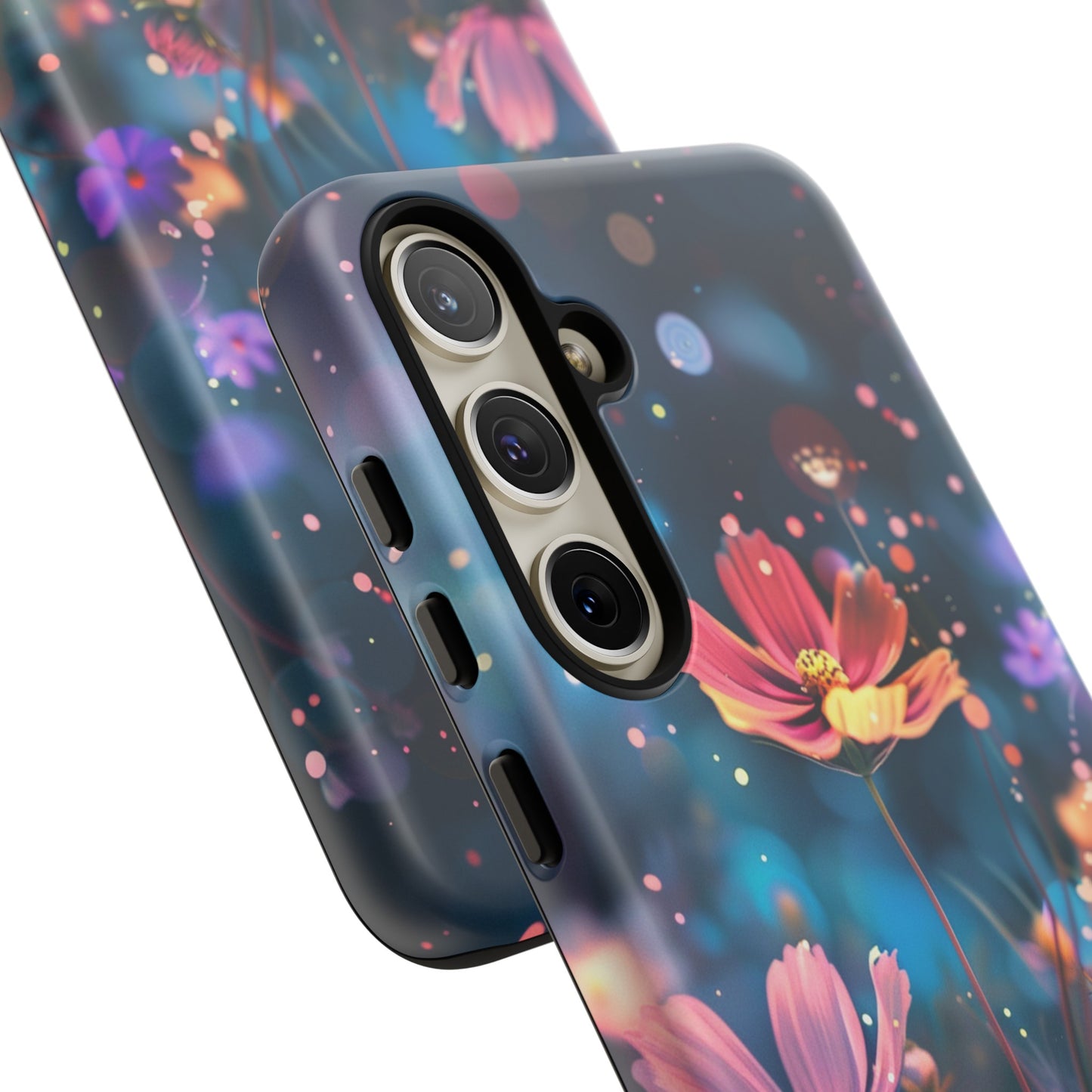 Coque de téléphone  résistante aux chocs Personnalisable: Fleurs de cosmos dansant au vent