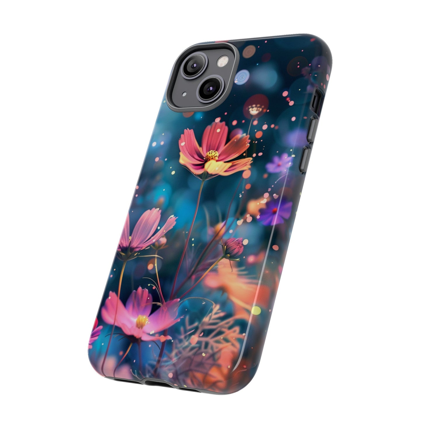 Coque de téléphone  résistante aux chocs Personnalisable: Fleurs de cosmos dansant au vent