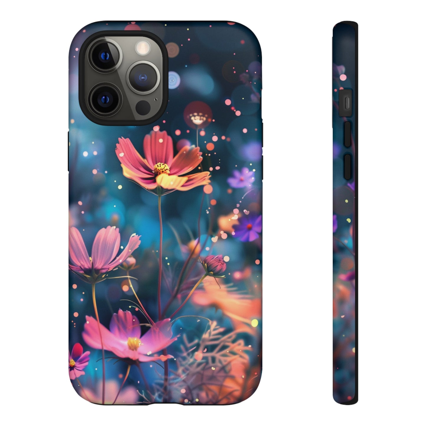 Coque de téléphone  résistante aux chocs Personnalisable: Fleurs de cosmos dansant au vent