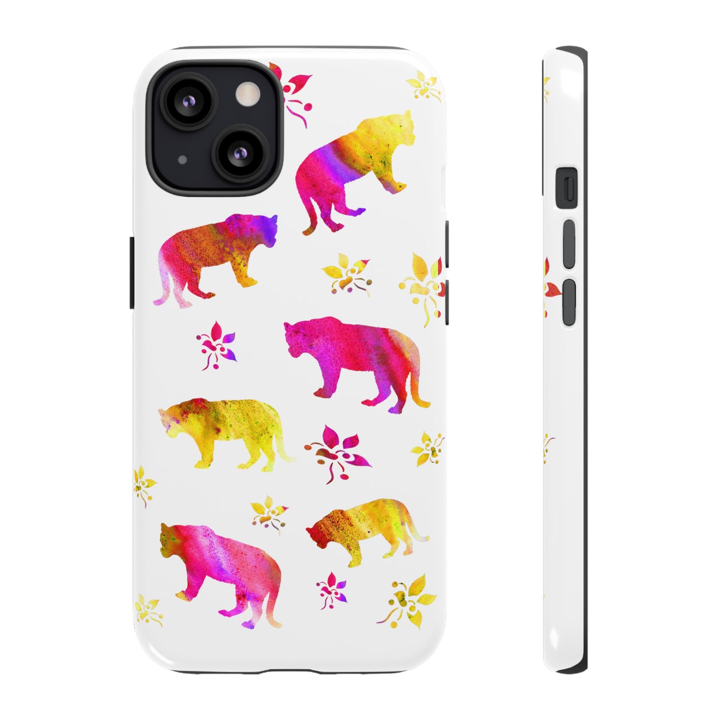 Coque téléphone robuste et résistante aux chocs  : Aquarelle Tigres