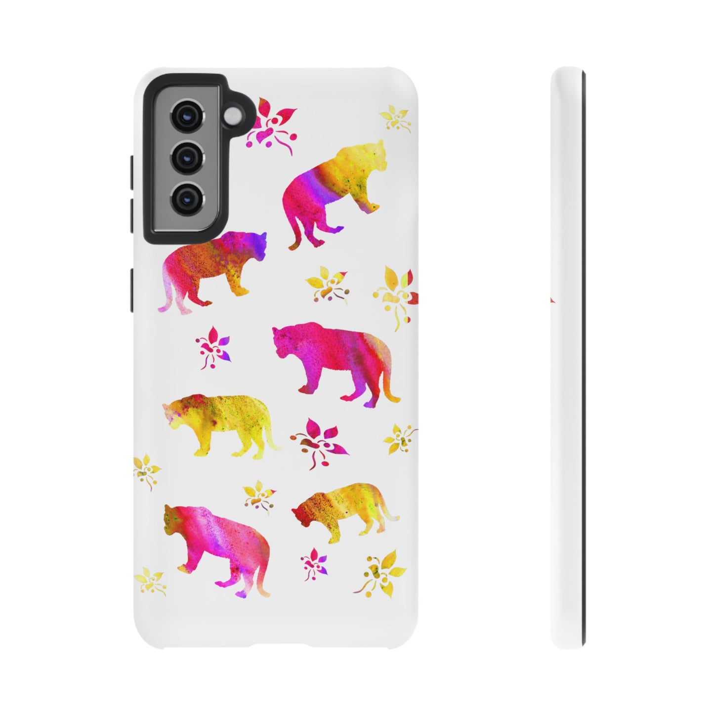 Coque téléphone robuste et résistante aux chocs  : Aquarelle Tigres