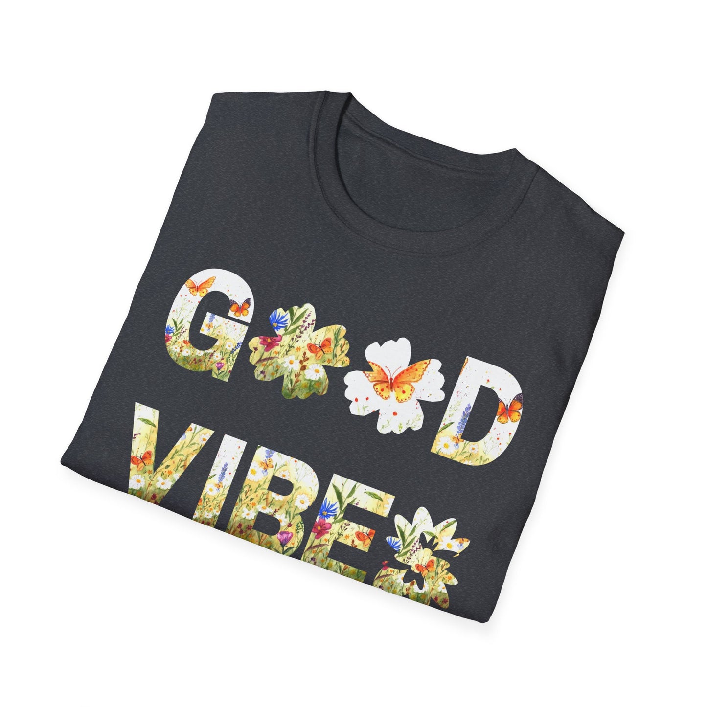 Inspirational "Positive Vibes" T-shirt, 100% Cotton, Unisex, Radiate with style