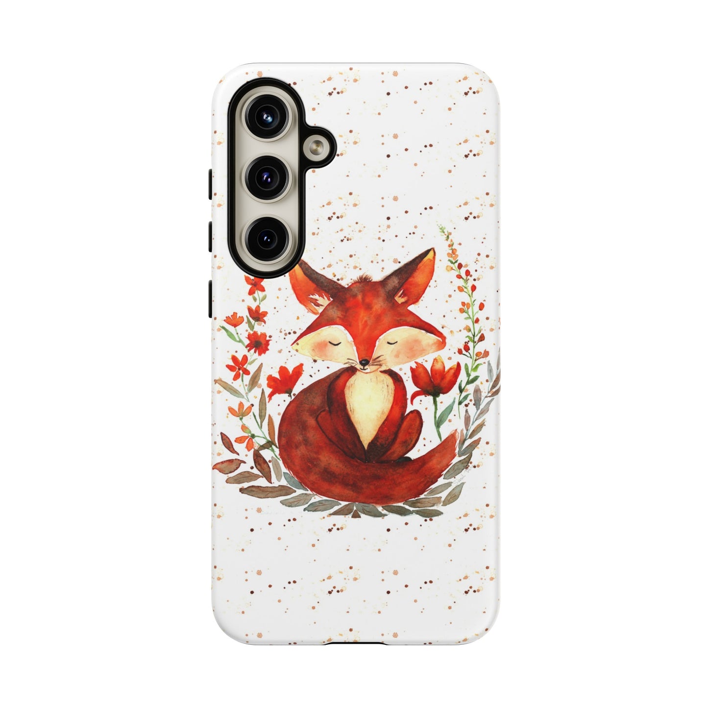 Coque téléphone robuste et résistante aux chocs  : Aquarelle : Petit renardeau