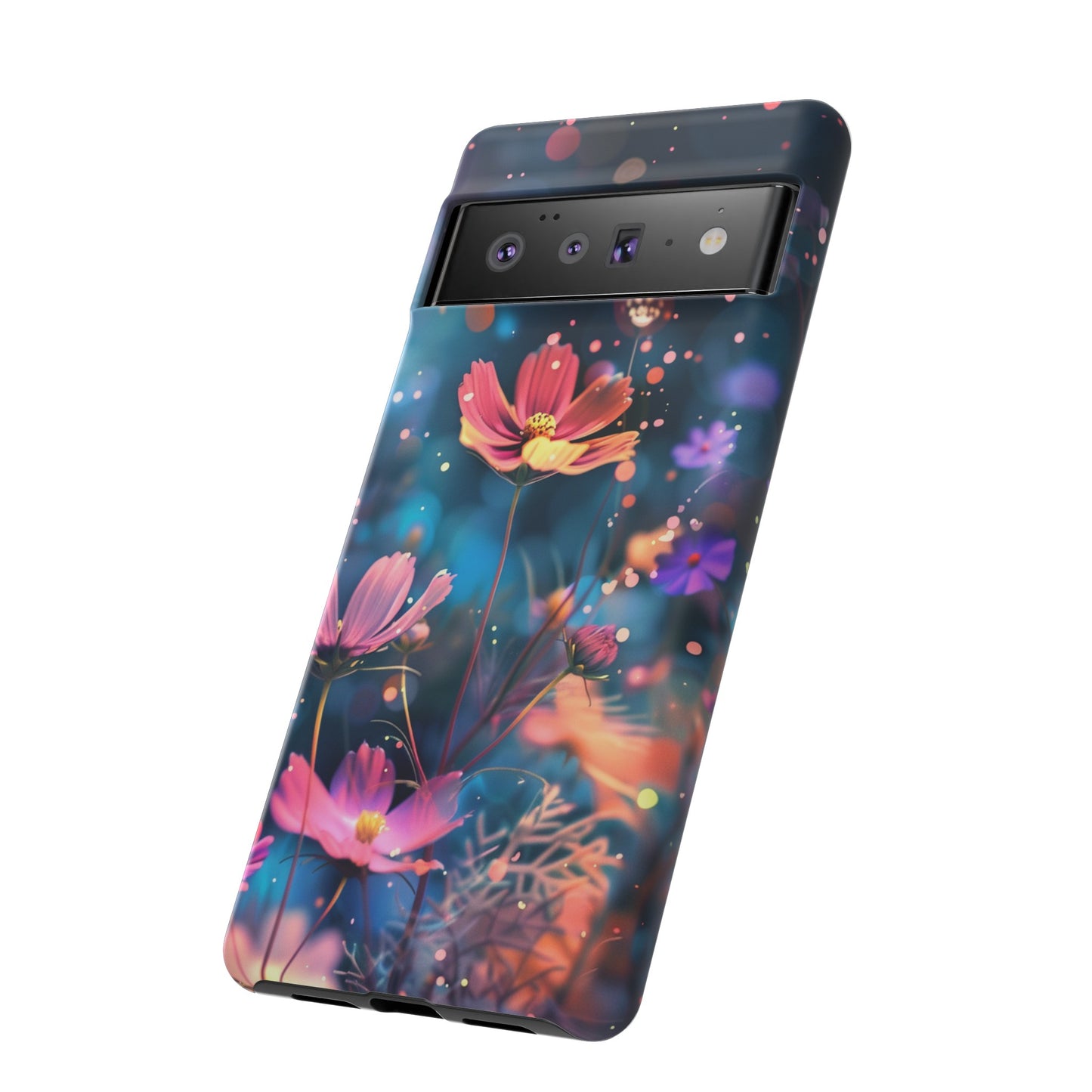 Coque de téléphone  résistante aux chocs Personnalisable: Fleurs de cosmos dansant au vent