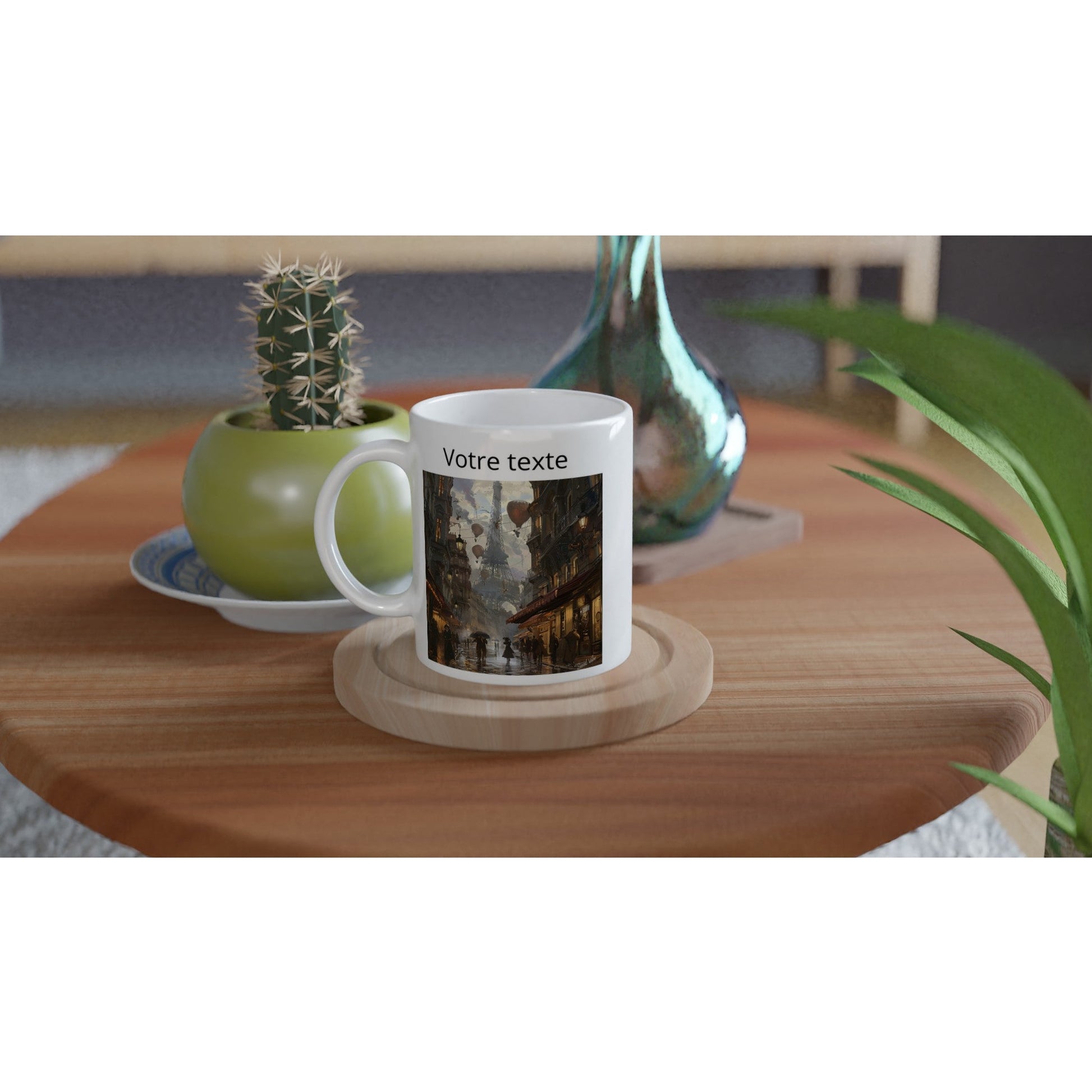 Mug steampunk  style  victorien - Rue de Paris | époque victorienne | personnalisable -  325 ml (11 oz)