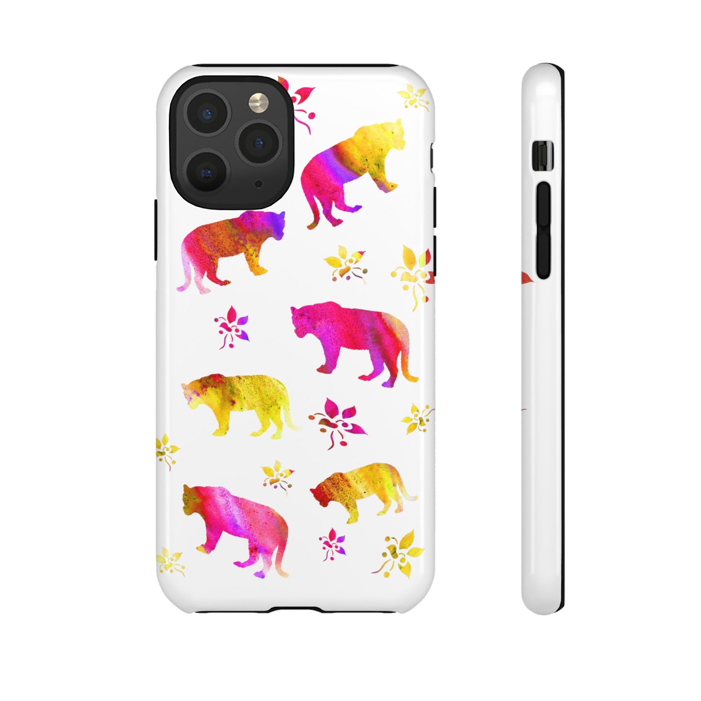 Coque téléphone robuste et résistante aux chocs  : Aquarelle Tigres