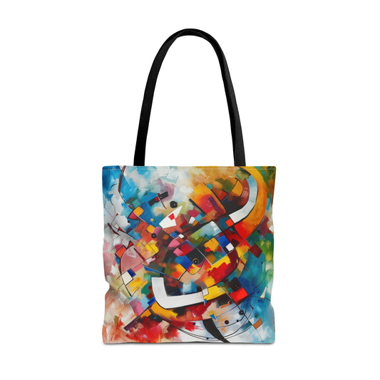 Tote bag: Bursts of color (in the style of Kadinsky)