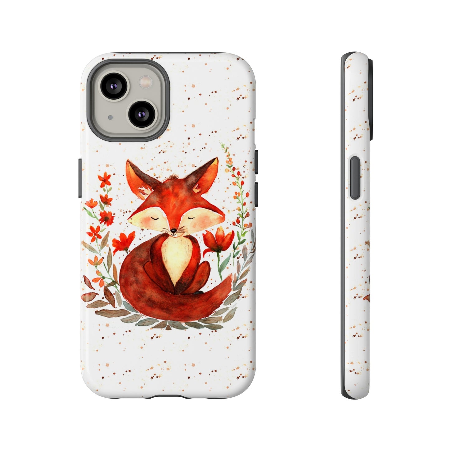 Coque téléphone robuste et résistante aux chocs  : Aquarelle : Petit renardeau