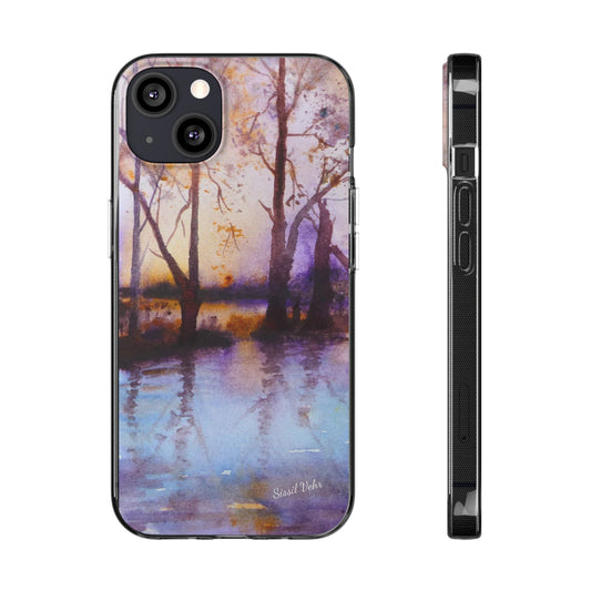 Watercolor landscape Customizable soft case for iPhone, Samsung and Pixel