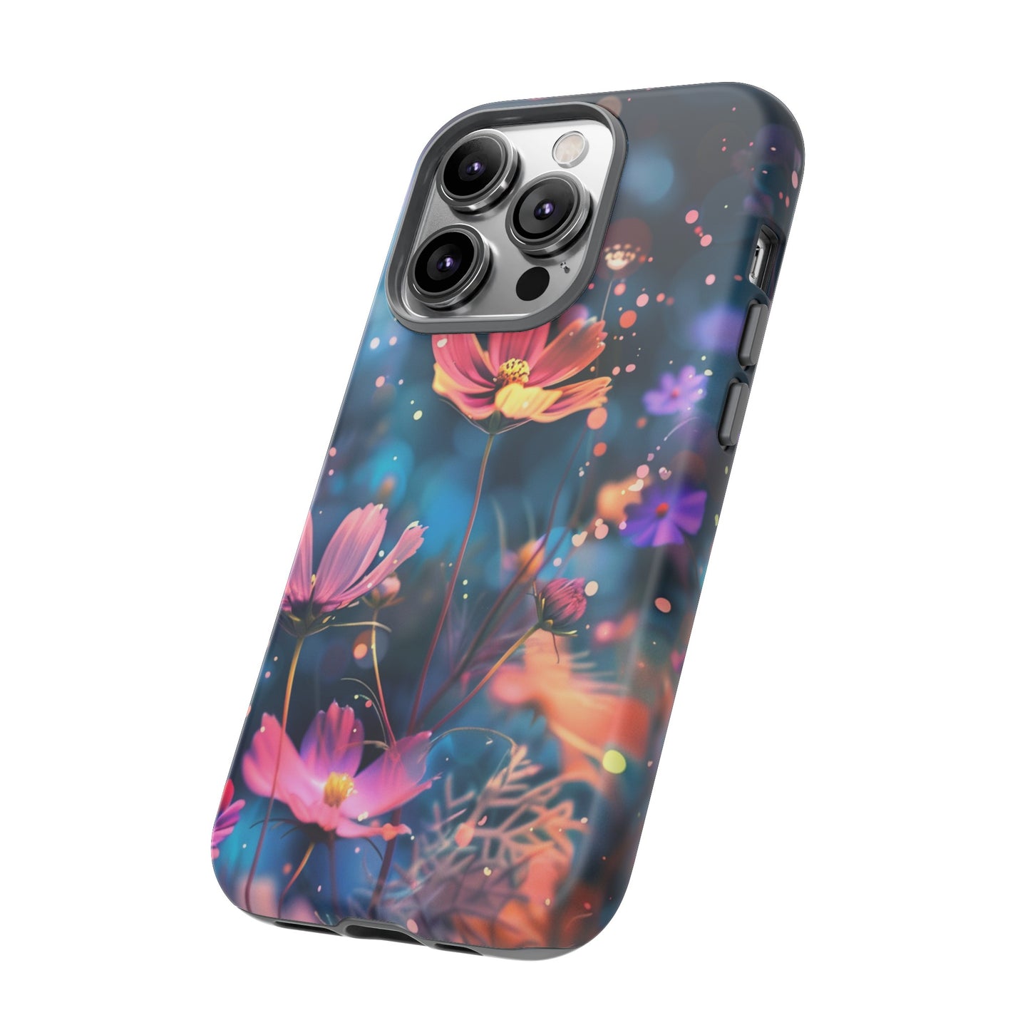 Coque de téléphone  résistante aux chocs Personnalisable: Fleurs de cosmos dansant au vent