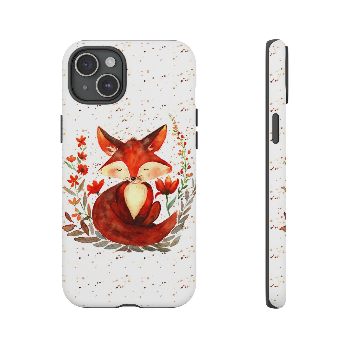 Coque téléphone robuste et résistante aux chocs  : Aquarelle : Petit renardeau