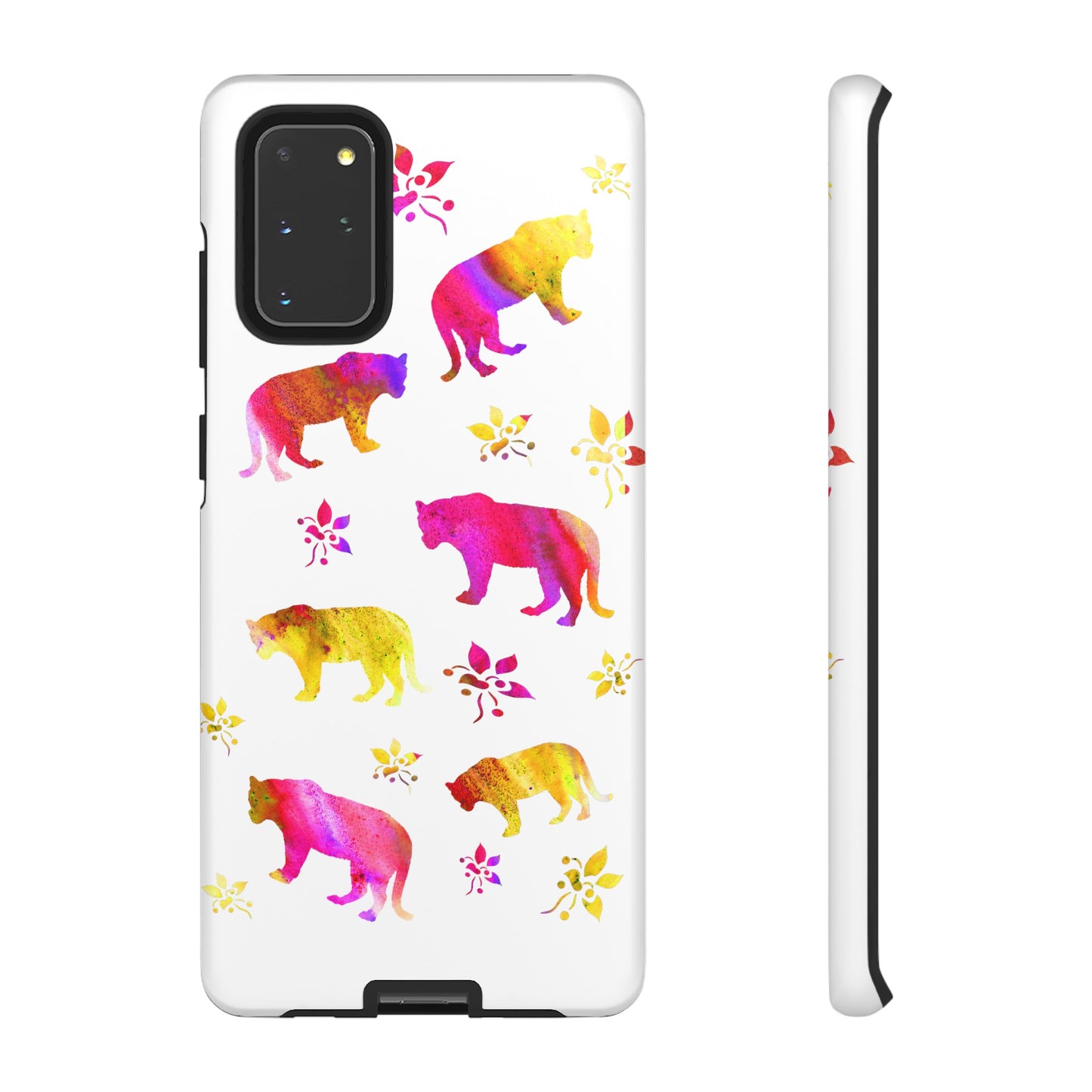 Coque téléphone robuste et résistante aux chocs  : Aquarelle Tigres