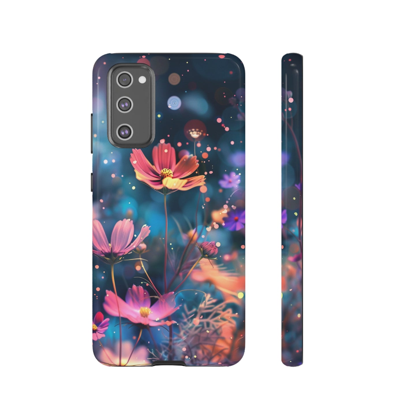 Coque de téléphone  résistante aux chocs Personnalisable: Fleurs de cosmos dansant au vent