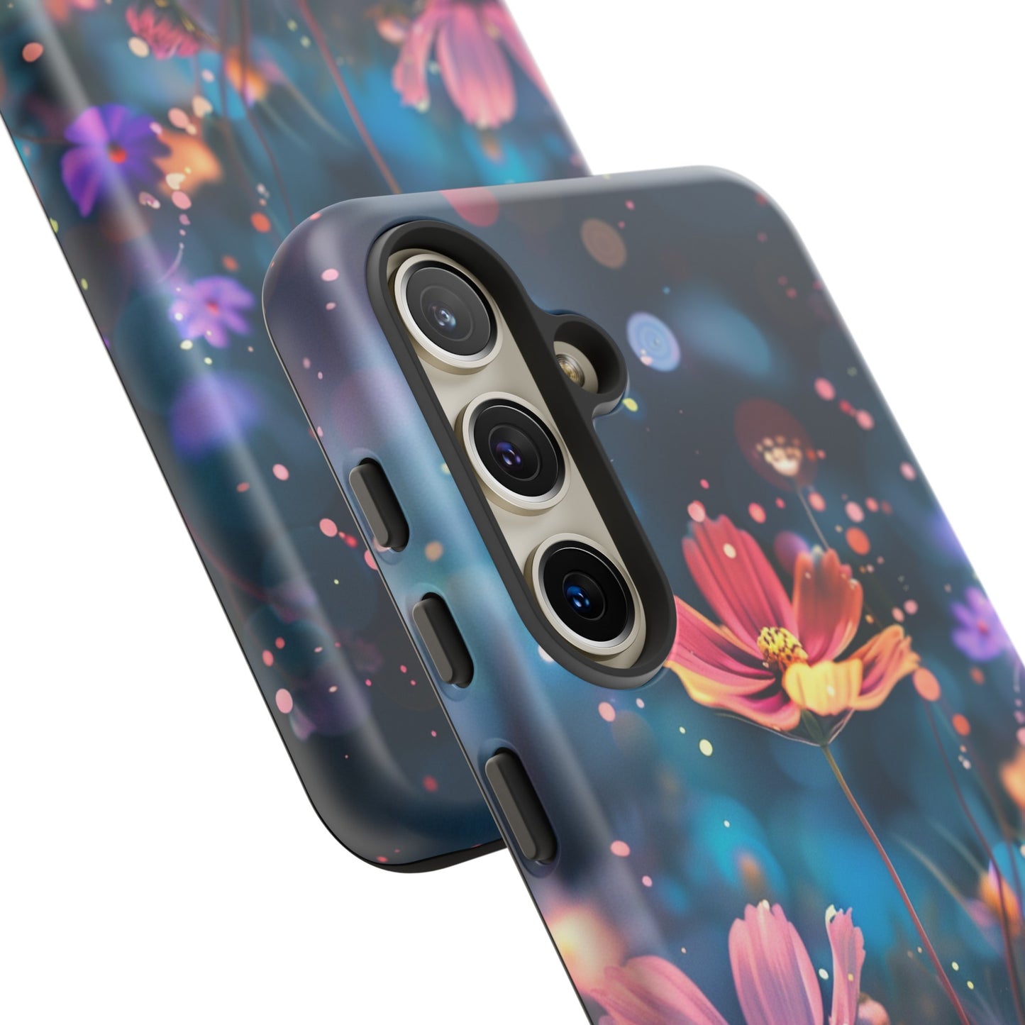 Coque de téléphone  résistante aux chocs Personnalisable: Fleurs de cosmos dansant au vent