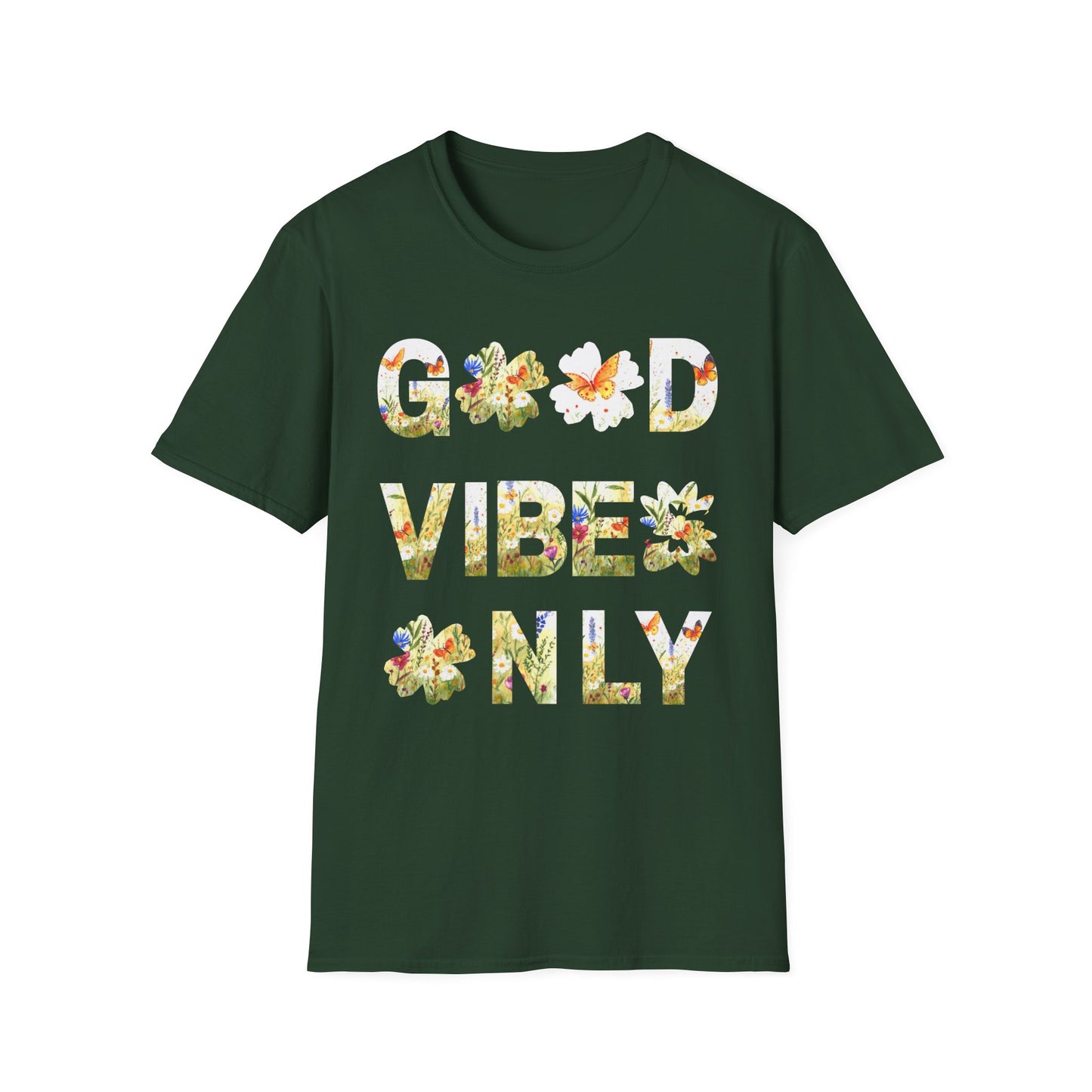 T-shirt Inspirant "Positive Vibes", 100 % Coton, Unisexe, Rayonnez avec style