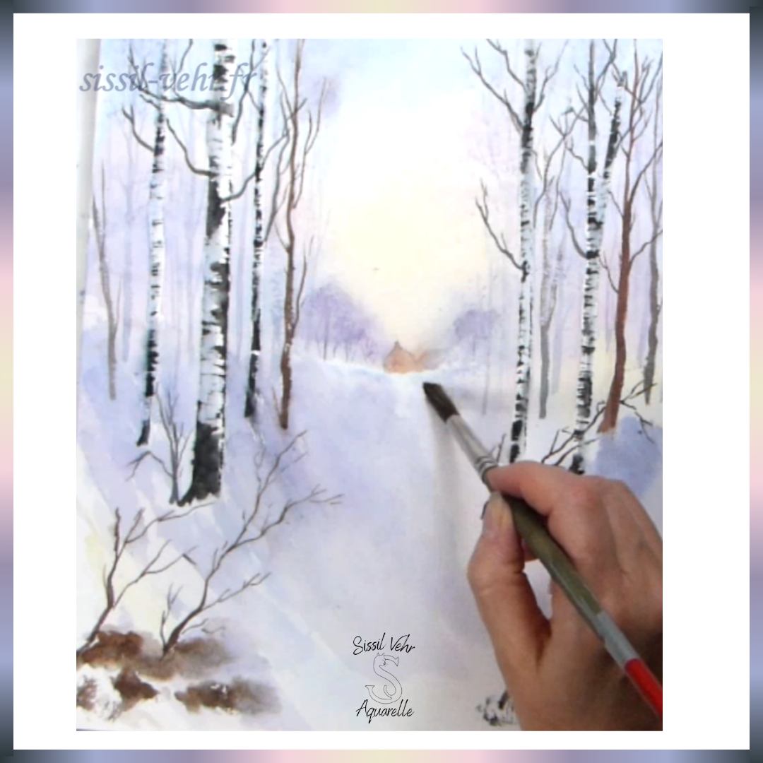 Tutoriel vidéo Aquarelle DIY | Peindre l'Hiver : Forêt Enneigée avec carnet inclus