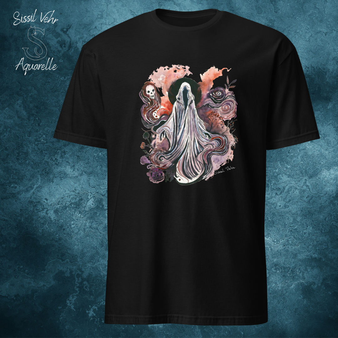 Tee-Shirt Aquarelle FAntasy – Illustration de Spectre | Personnalisable | Parfait pour la Spooky Season et Halloween