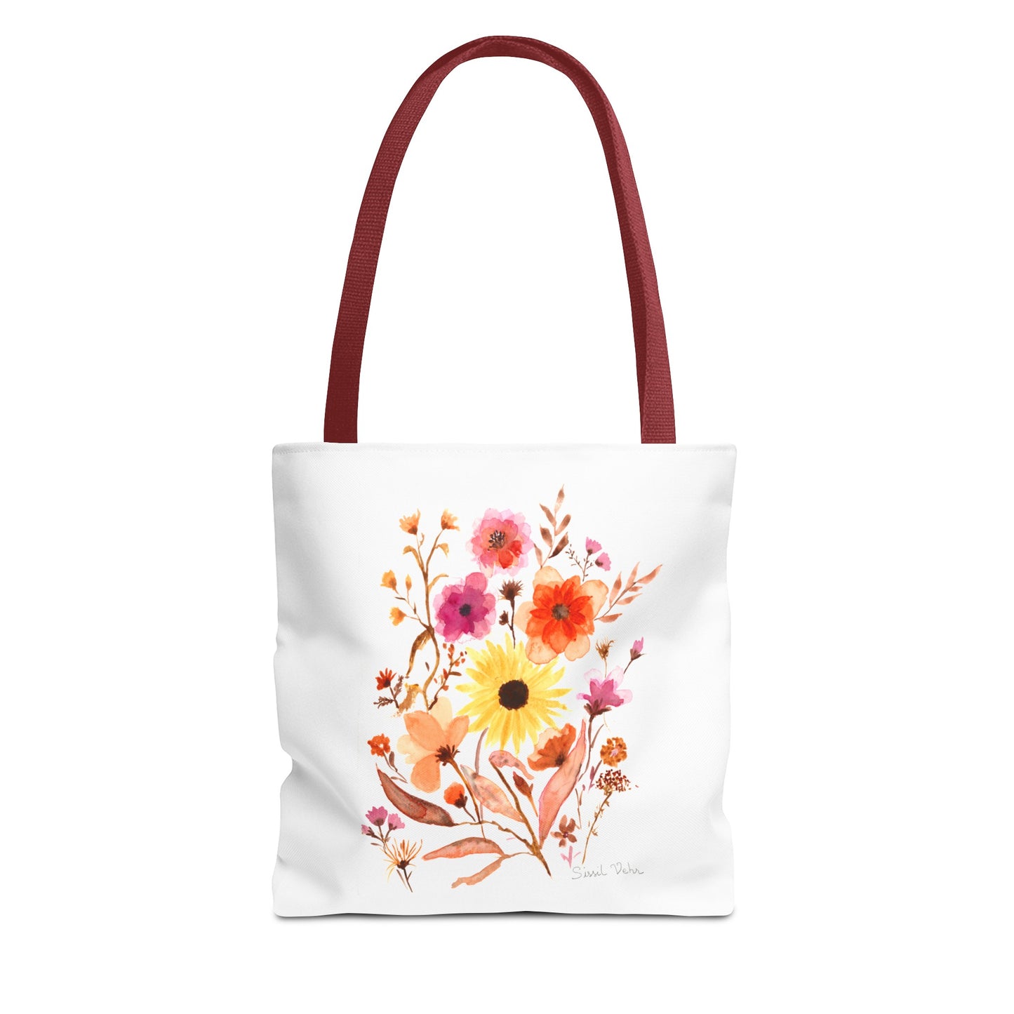 Tote Bag Bag: Watercolor Bouquet of flowers