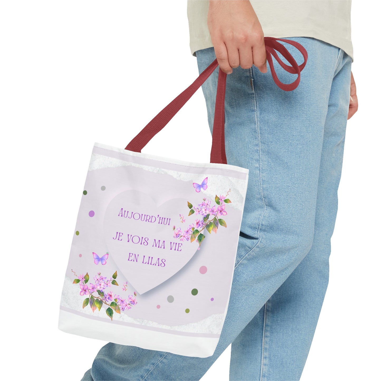 Tote Bag / Lilac Watercolor bag: I see my life in Lilac