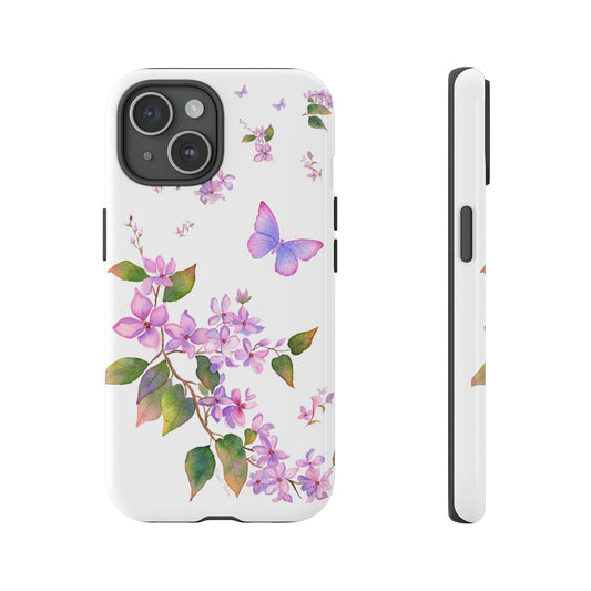 Robuste und stoßfeste Handyhülle: Lilac Watercolour