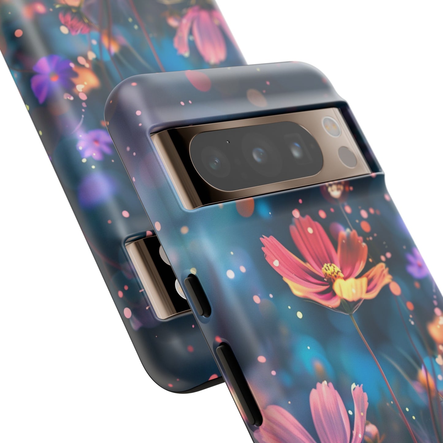 Coque de téléphone  résistante aux chocs Personnalisable: Fleurs de cosmos dansant au vent