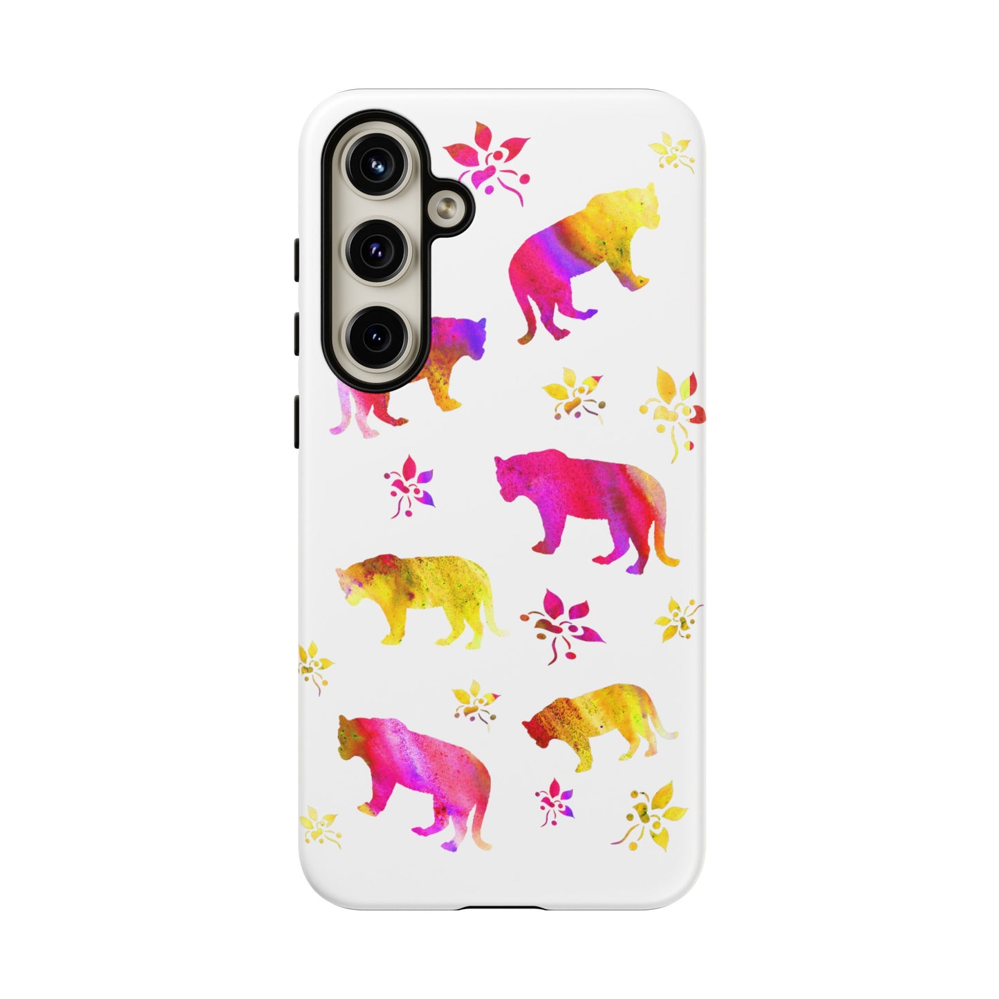 Coque téléphone robuste et résistante aux chocs  : Aquarelle Tigres