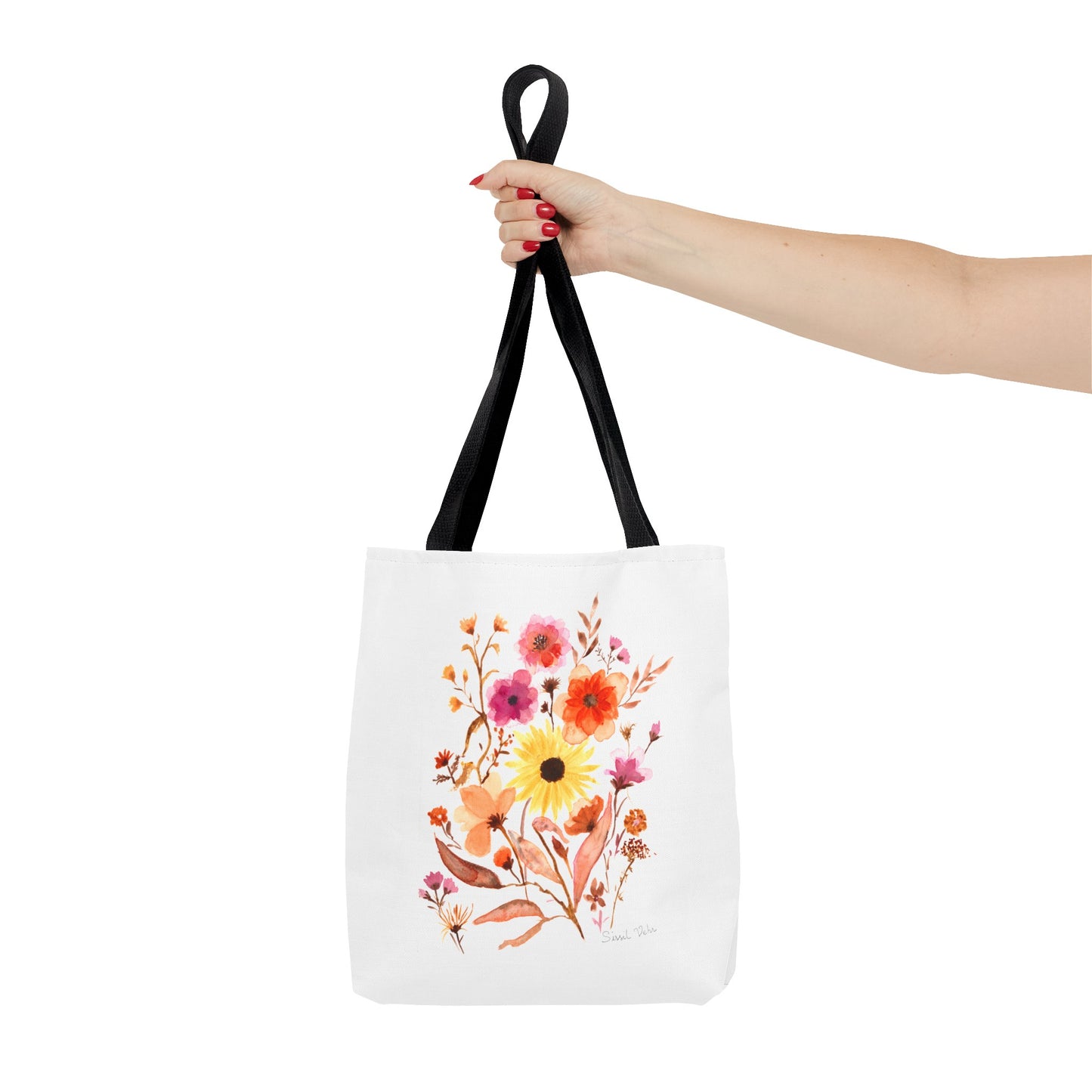 Tote Bag Bag: Watercolor Bouquet of flowers